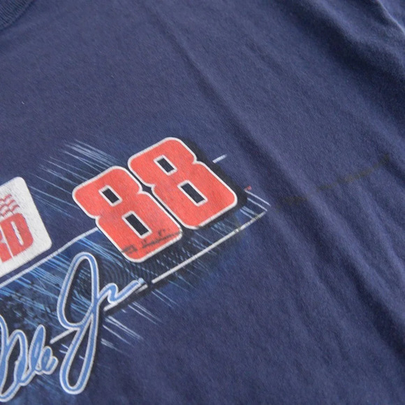 Vintage Chase '07 Navy Dale Jr. National Guard Nascar Short Sleeve Shirt Size 2X - Picture 11 of 13